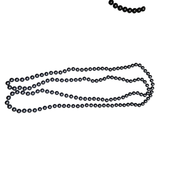 Faux Pearl Necklace Endless Gray 60" 10 mm - Picture 1 of 2